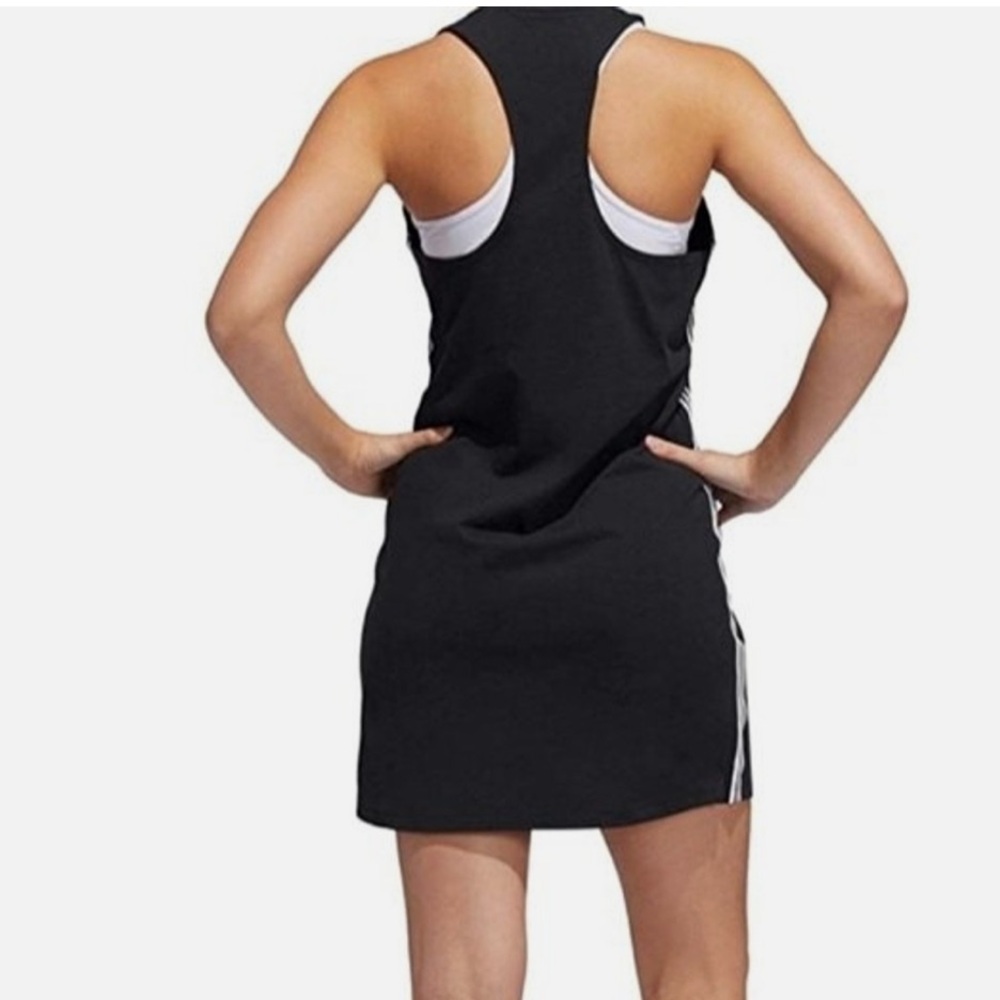 Adidas  Originals 3-Stripe Racerback Mini Dress Black Size M